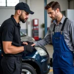 Asking Questions at a Car Body Repair Shop in Bookham