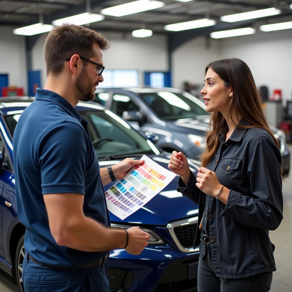 Asking Questions to a Car Paint Repair Shop in Jeffersonville