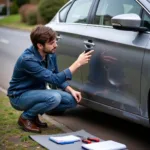 Assessing car damage for repair near Dunningbridge Road