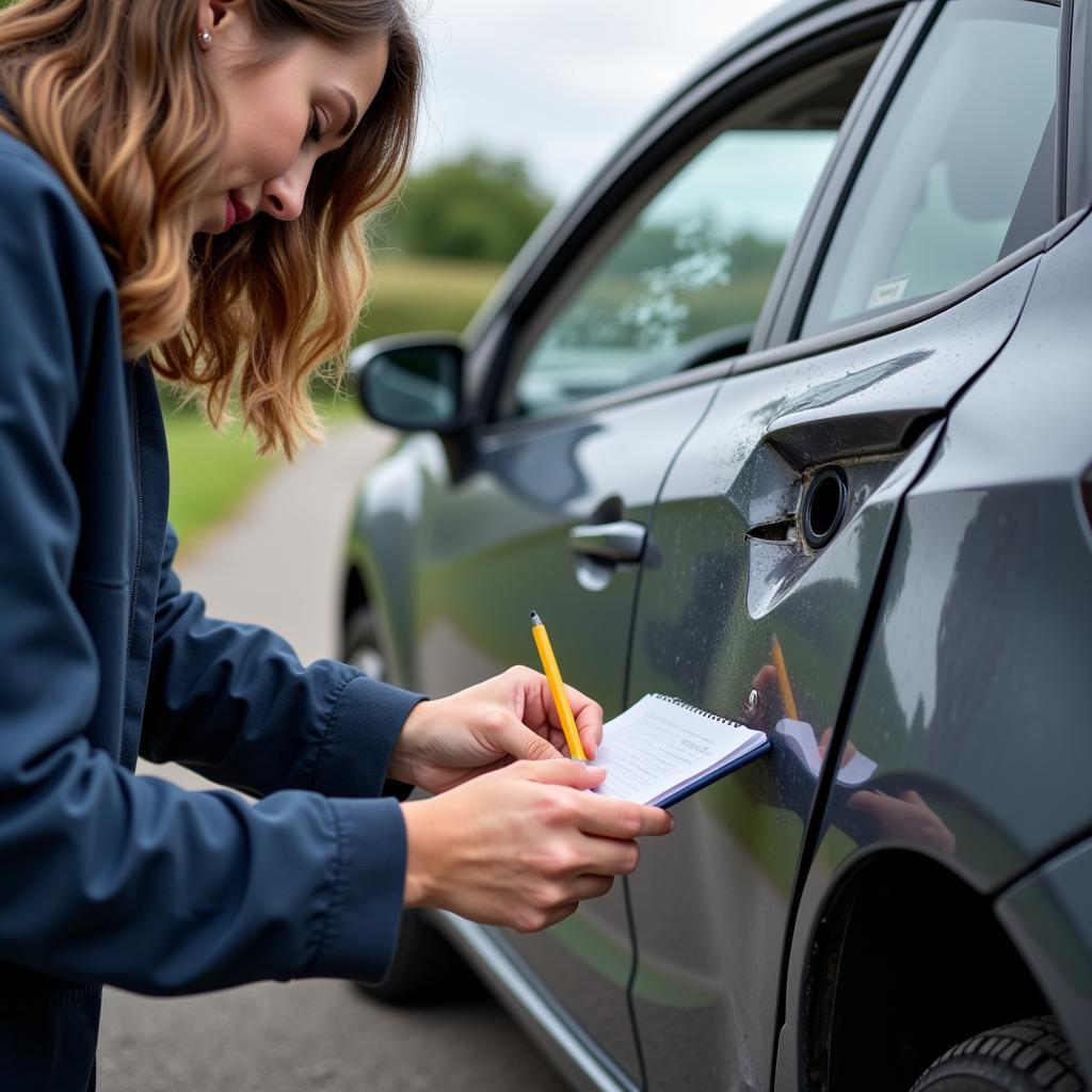 Assessing car damage in Worcester after an accident