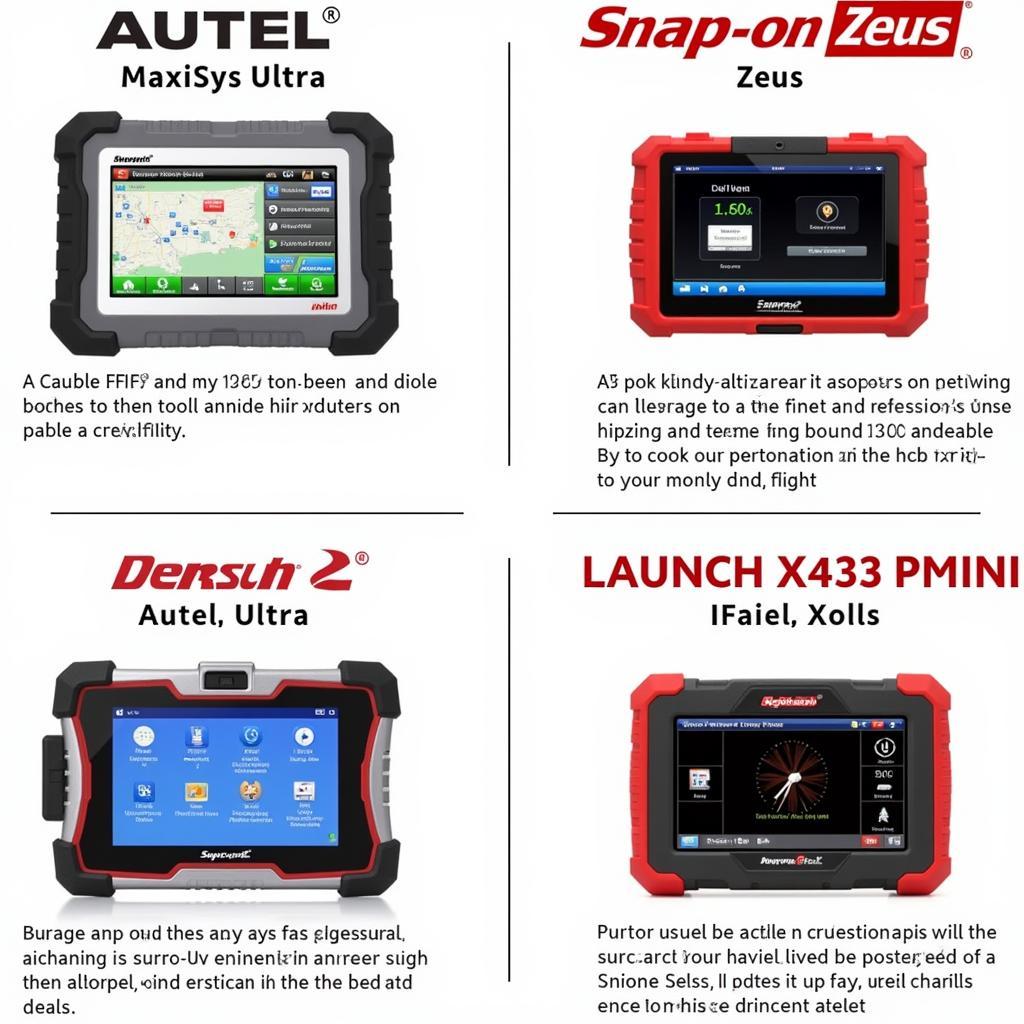 Professional-Grade Diagnostic Tools: Autel MaxiSys Ultra, Snap-on Zeus, and Launch X431 ProS Mini