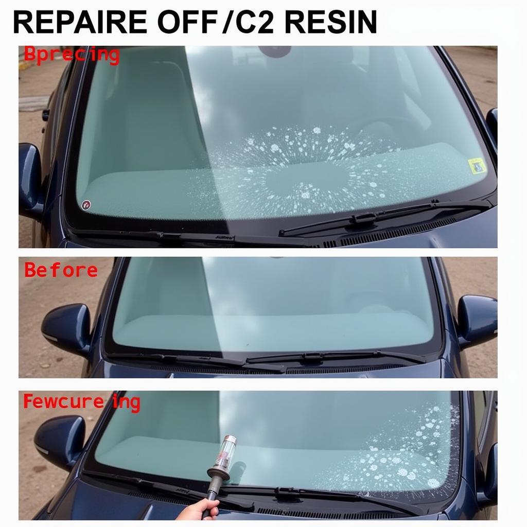 Auto Car Window Chip Repair Process