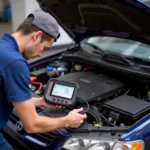 Autoboss Diagnostic Tool in Use