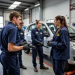 Automotive Students Learning Car Body Repair in Australia