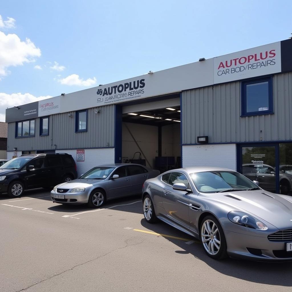 Autoplus Car Body Repair Shop Front in Bolton