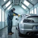 Autospraying a car for a flawless finish