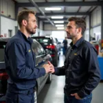 Inspecting a car body repair shop in Banbury