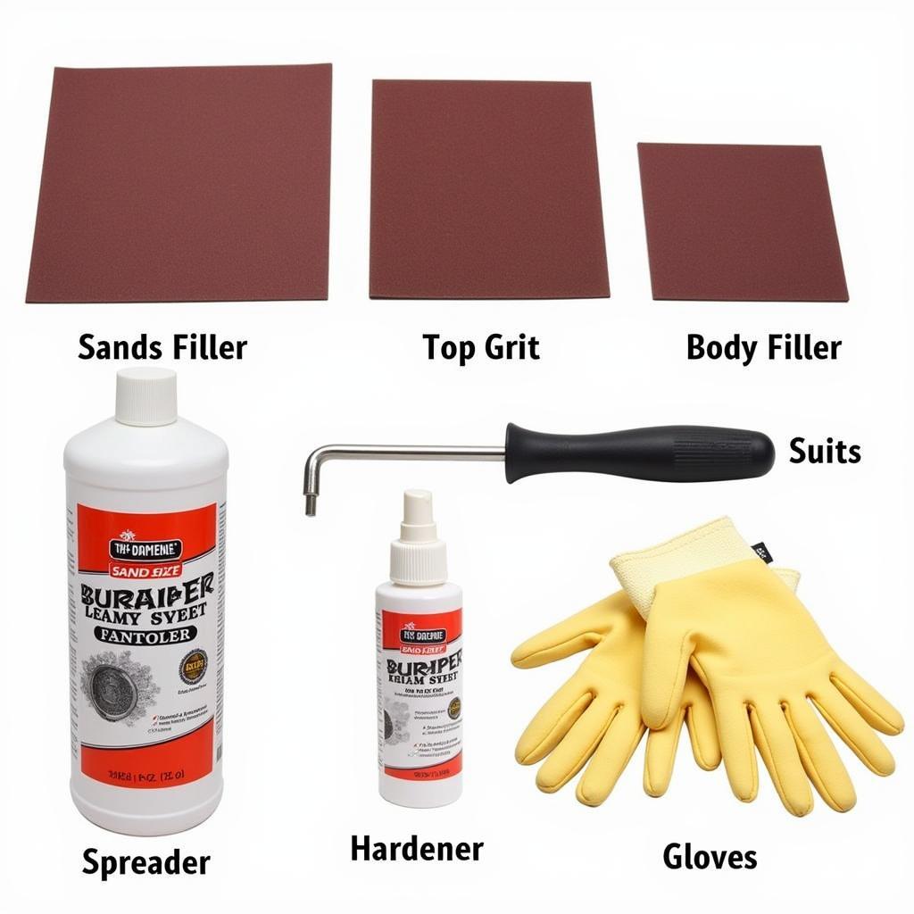 Basic Car Body Work Repair Kit Components