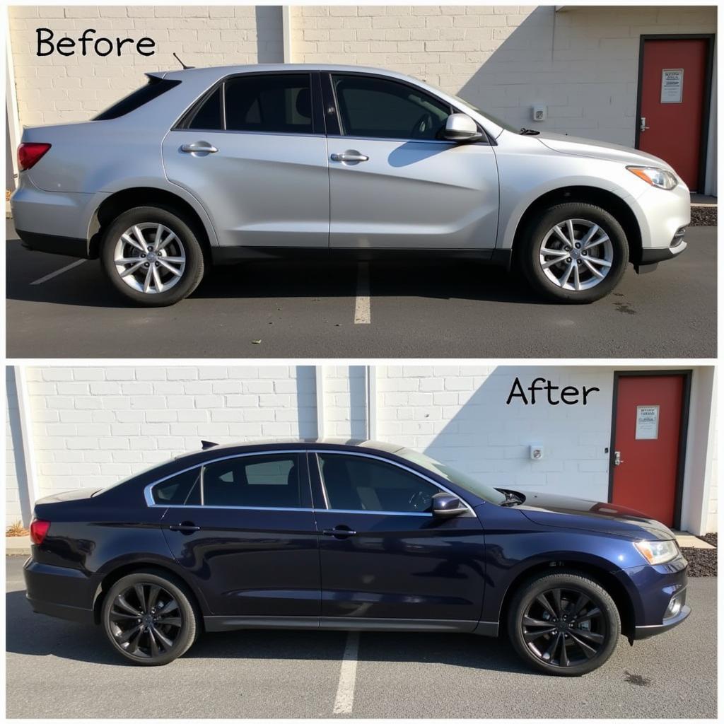 Before and After Car Paint Repair in Memphis