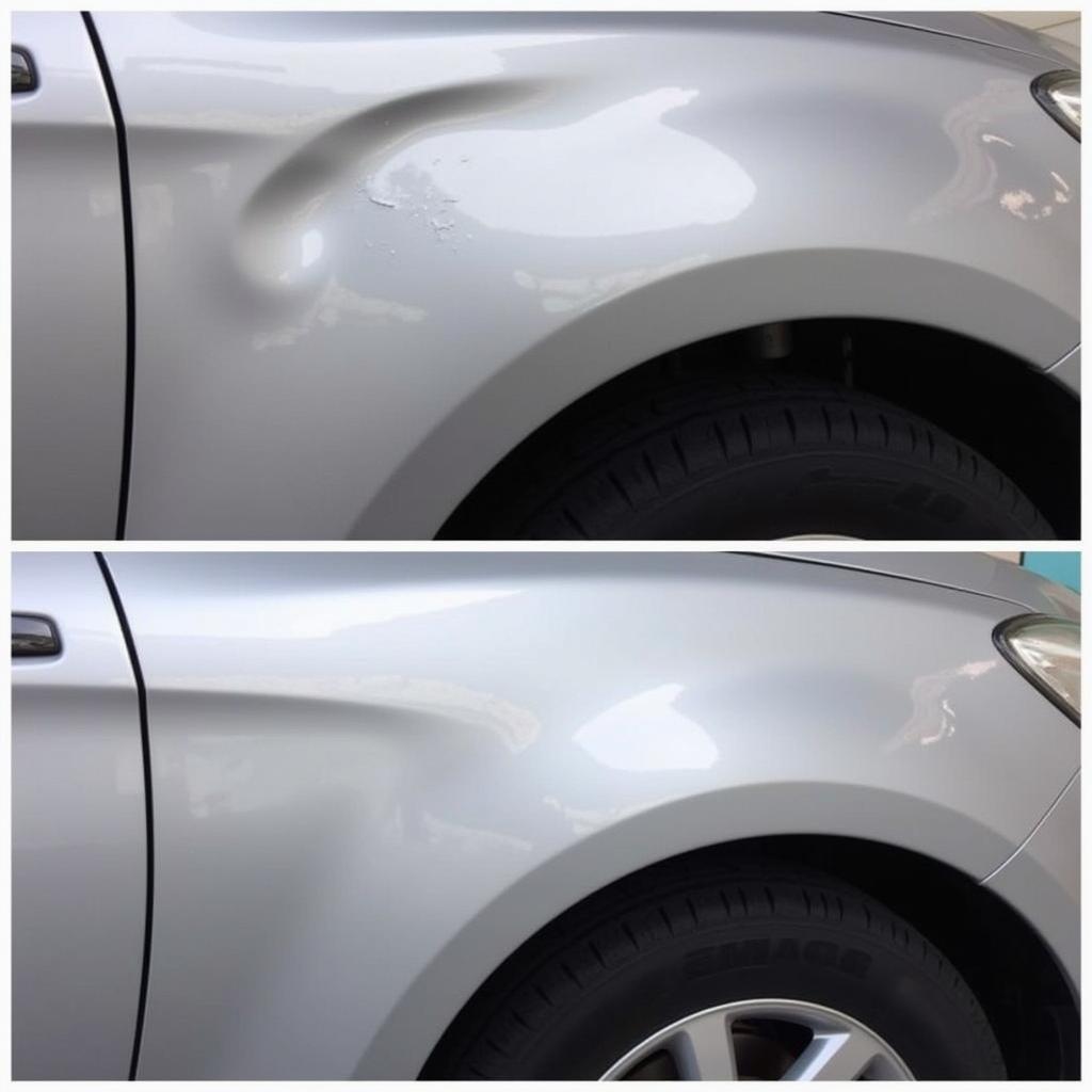 Before and After Dent Repair in Greenock