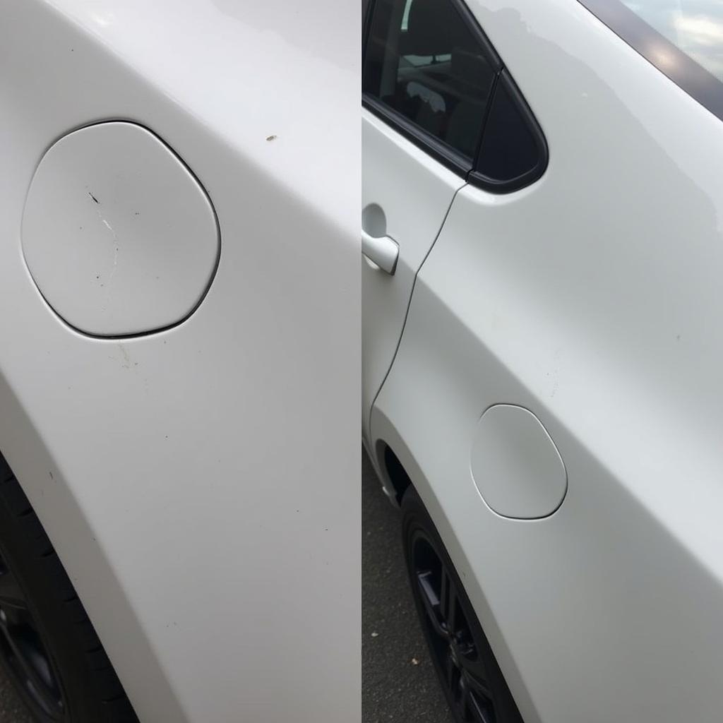 Before and After Mobile Car Body Repair