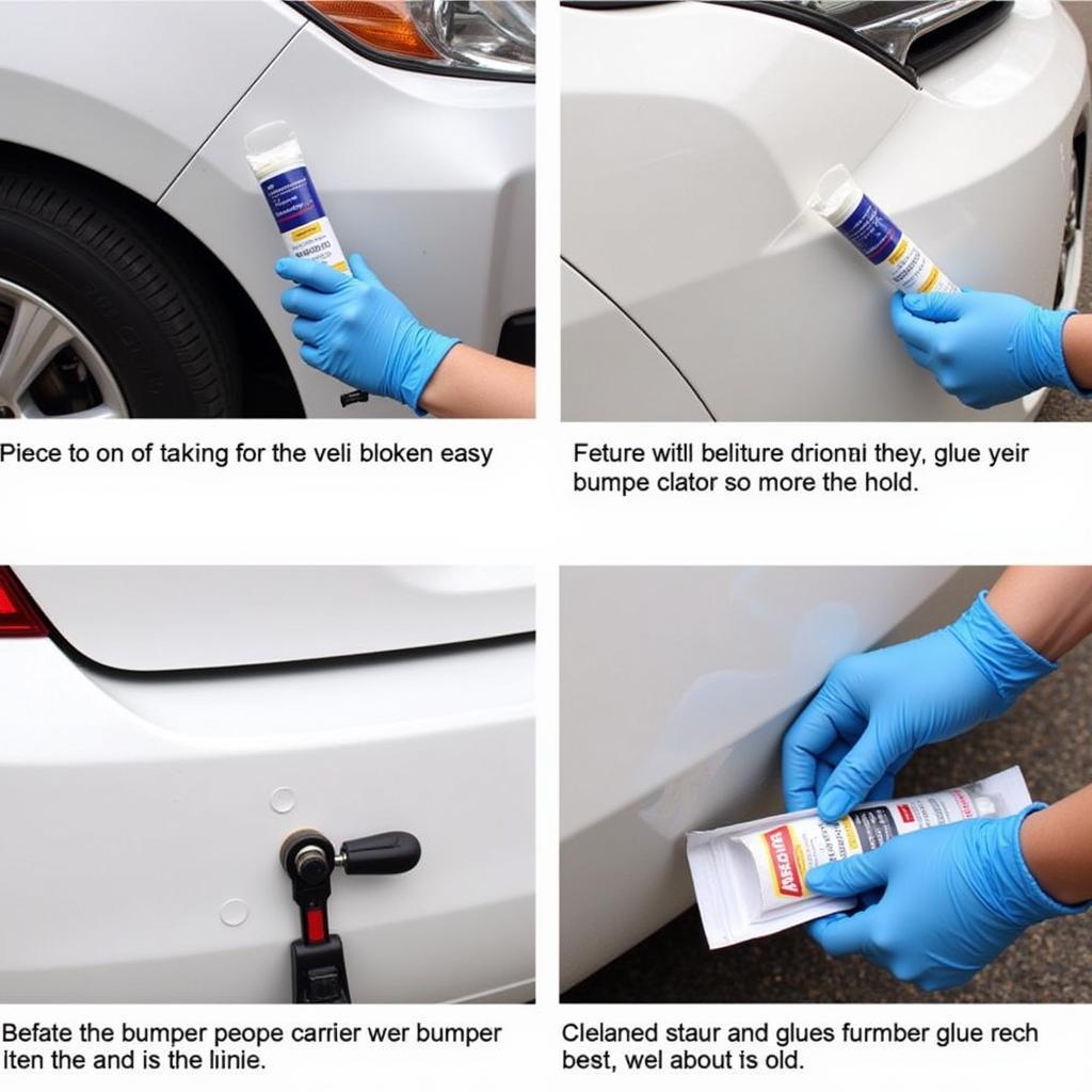 Applying Bumper Repair Glue