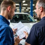 Customer Consultation at a Bexleyheath Accident Repair Centre