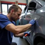 Dent Removal on a Car in Bexleyheath