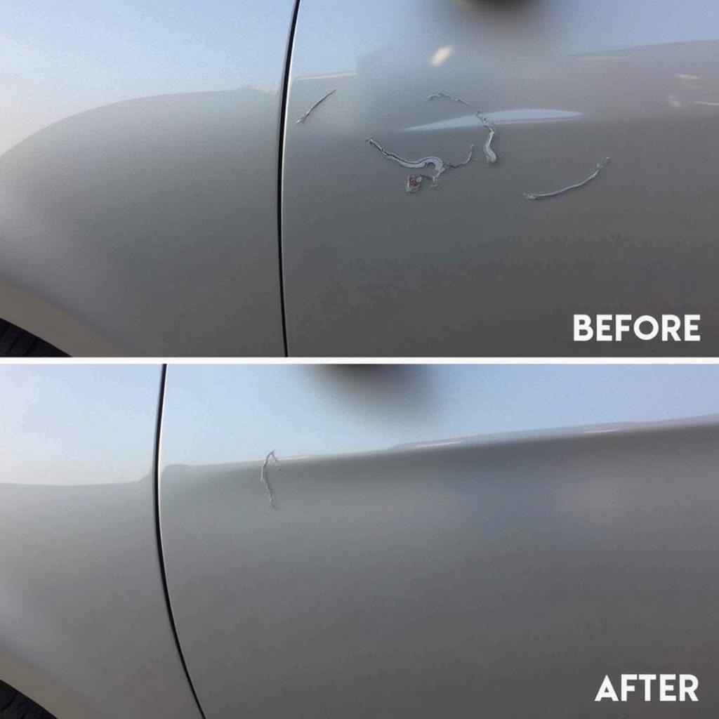 Blending Car Paint Before and After