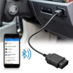 Bluetooth OBD2 Adapter Connected to a Car