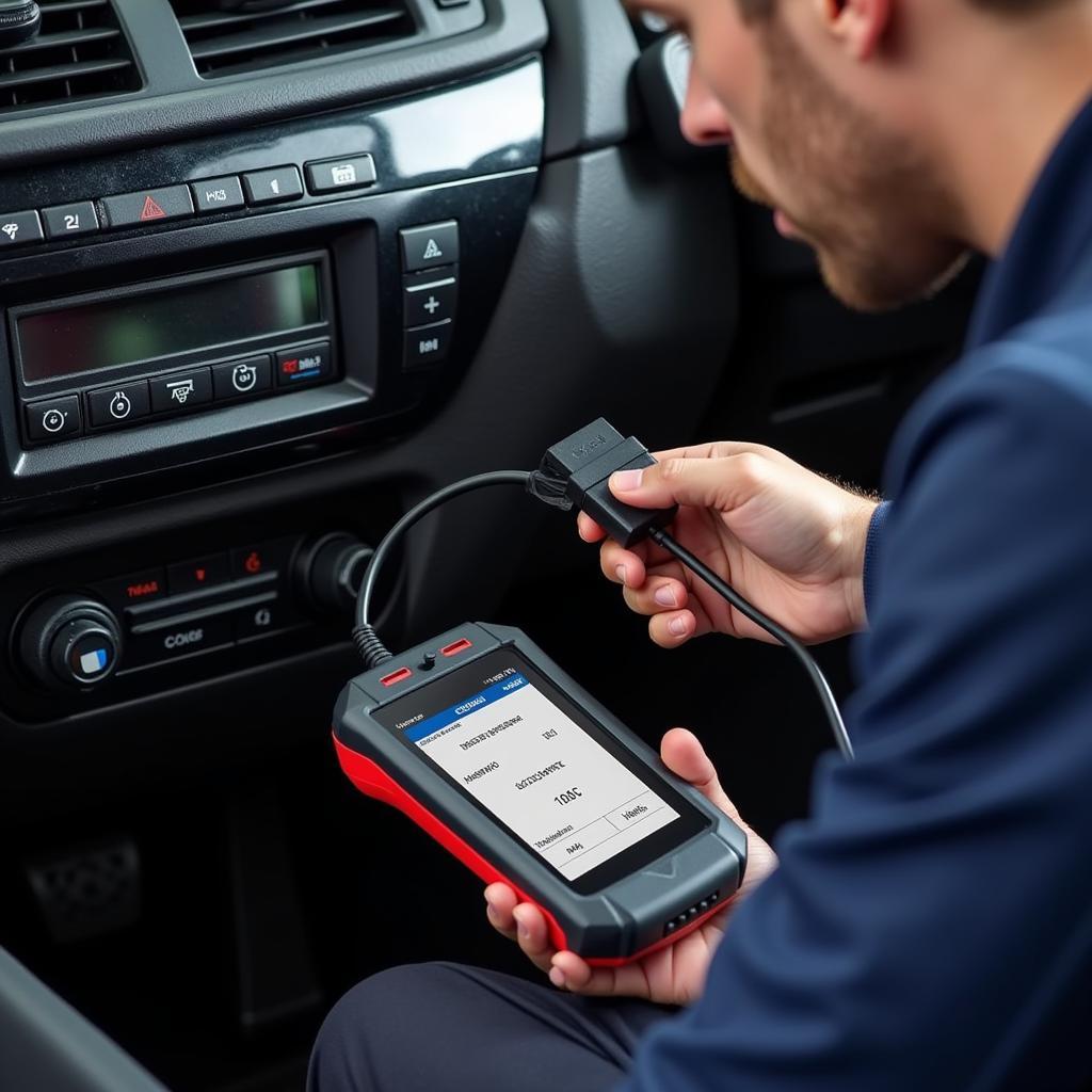 BMW Diagnostic Tool in Use