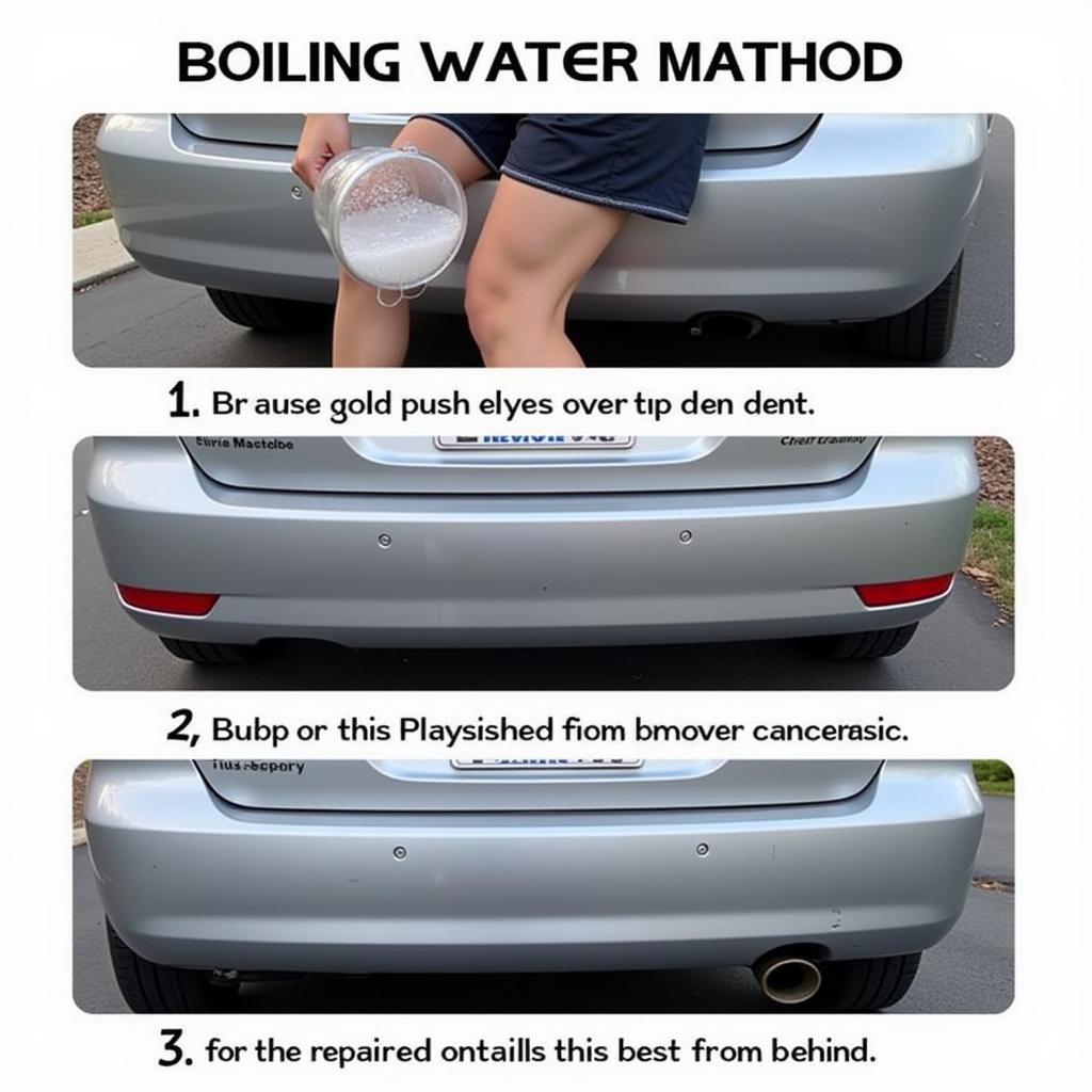 Boiling Water Dent Removal Technique on Car Bumper