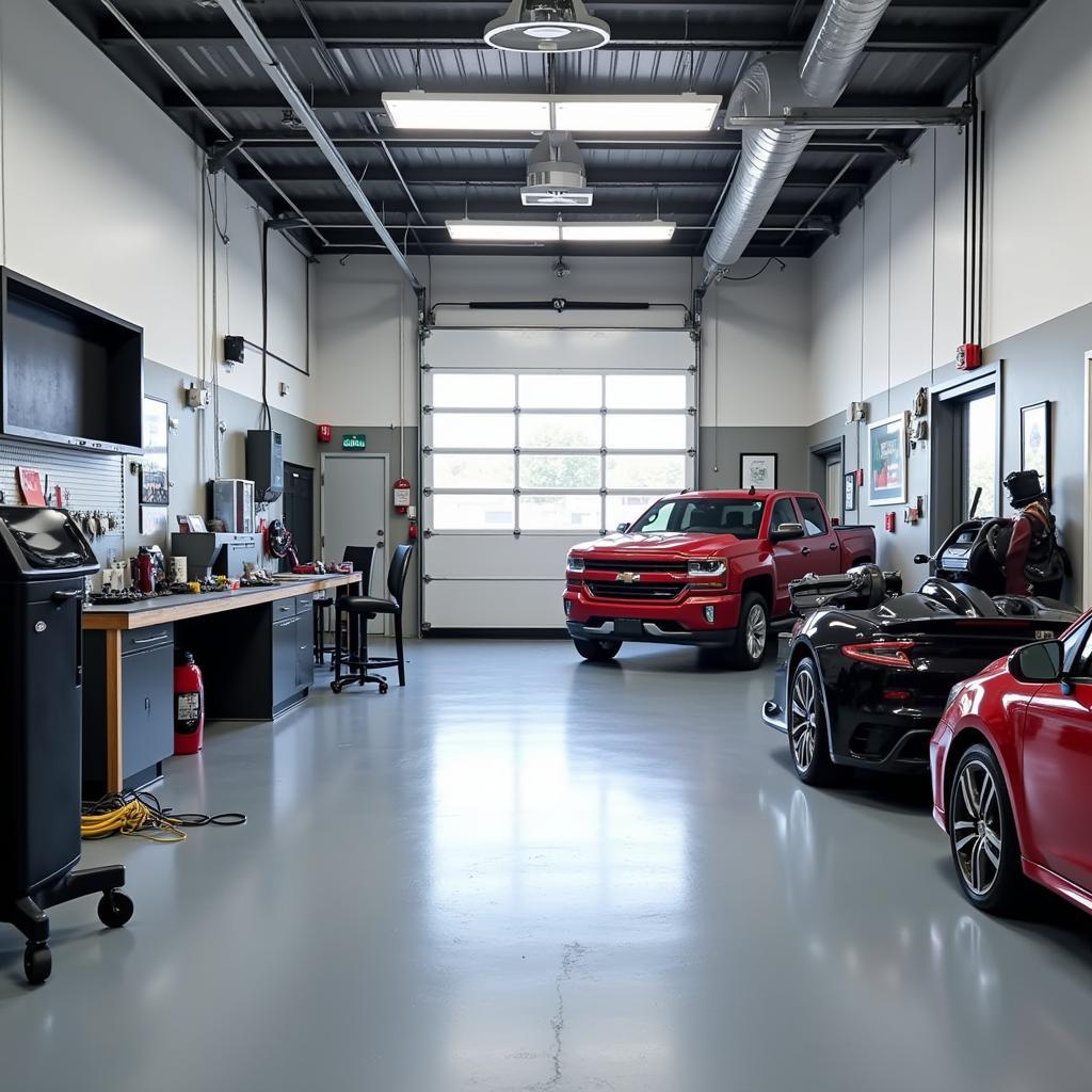 Modern Car Repair Shop Interior in Braintree