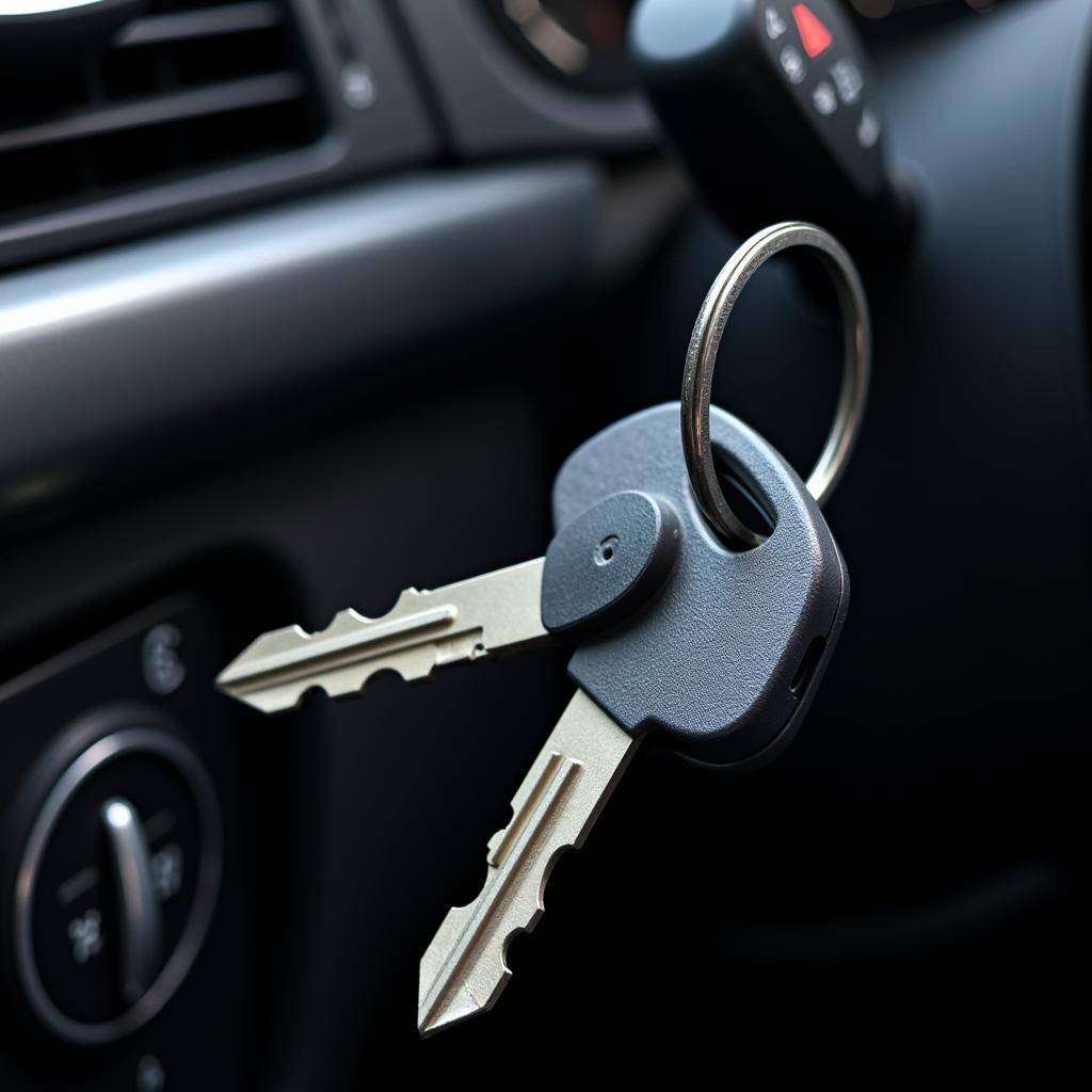 Close up of a Broken Car Key