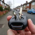 Broken Car Key Close-up in Croydon