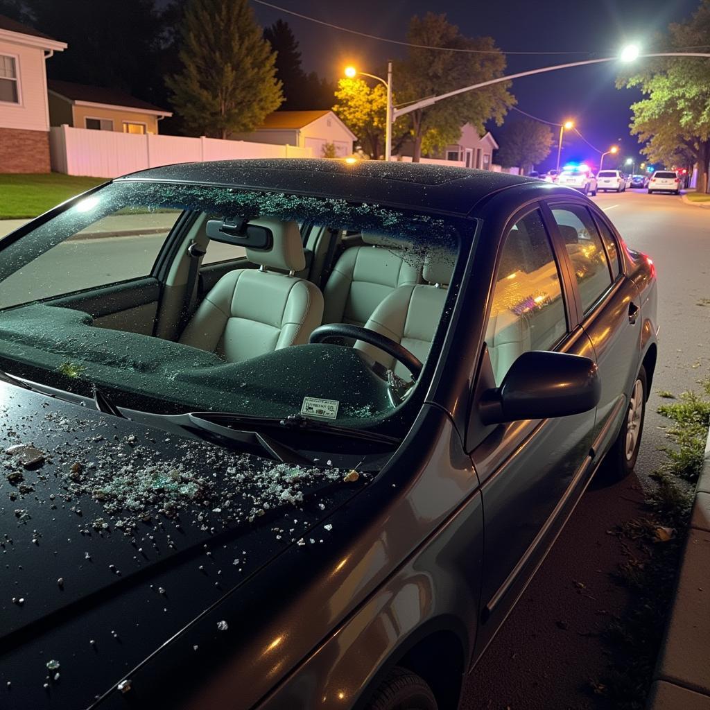 Broken Car Window in Baldwin Park