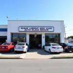 Broken Car Window Repair Shop Exterior