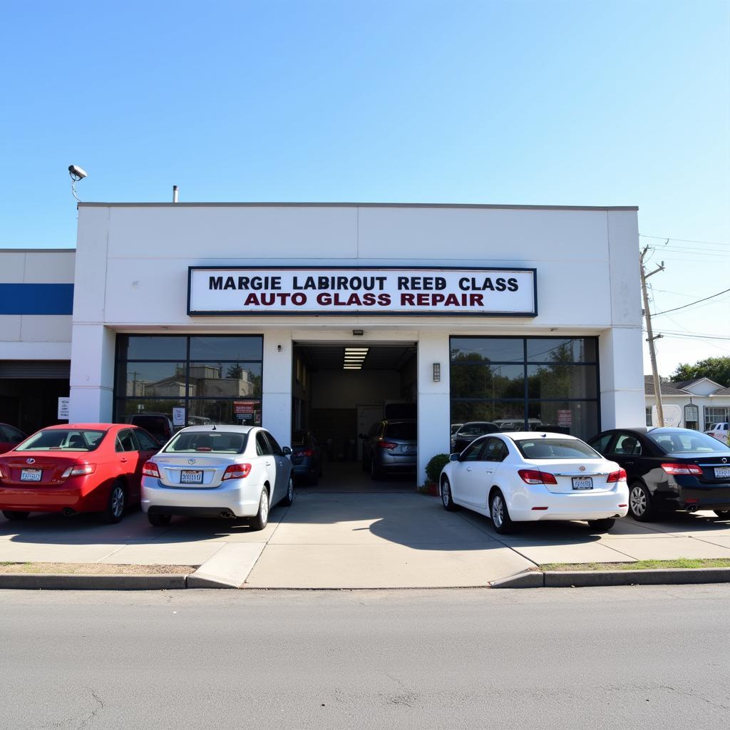 Broken Car Window Repair Shop Exterior