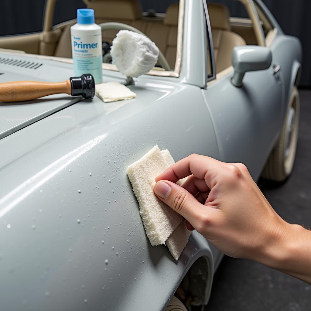 Sanding Bubbling Car Paint