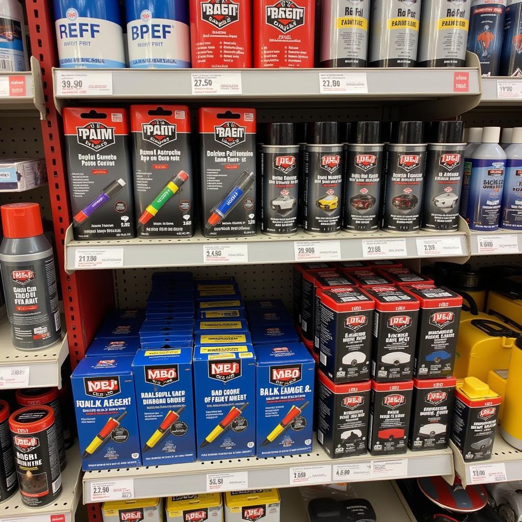 Canadian Tire Car Paint Repair Products Display