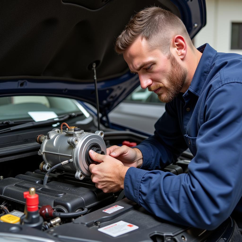 Replacing a Car AC Compressor