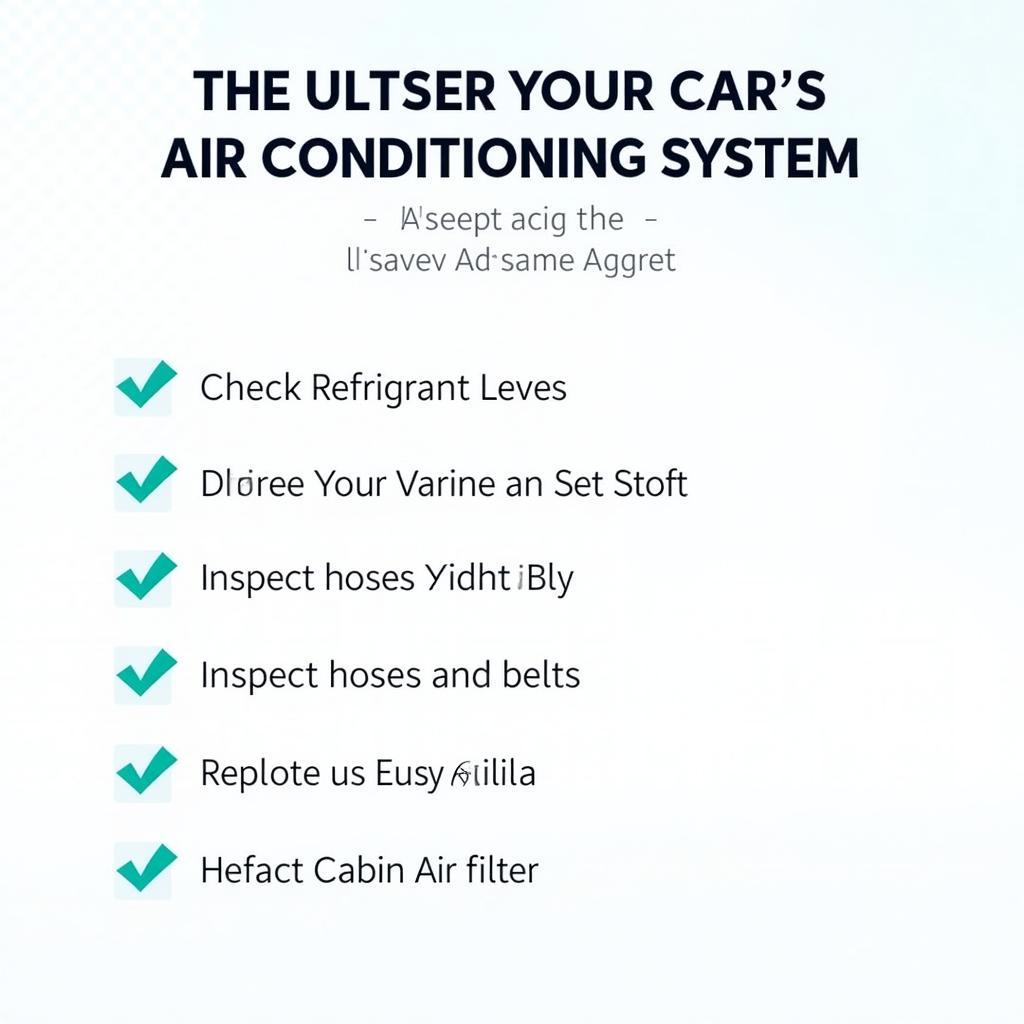 Car AC Maintenance Checklist