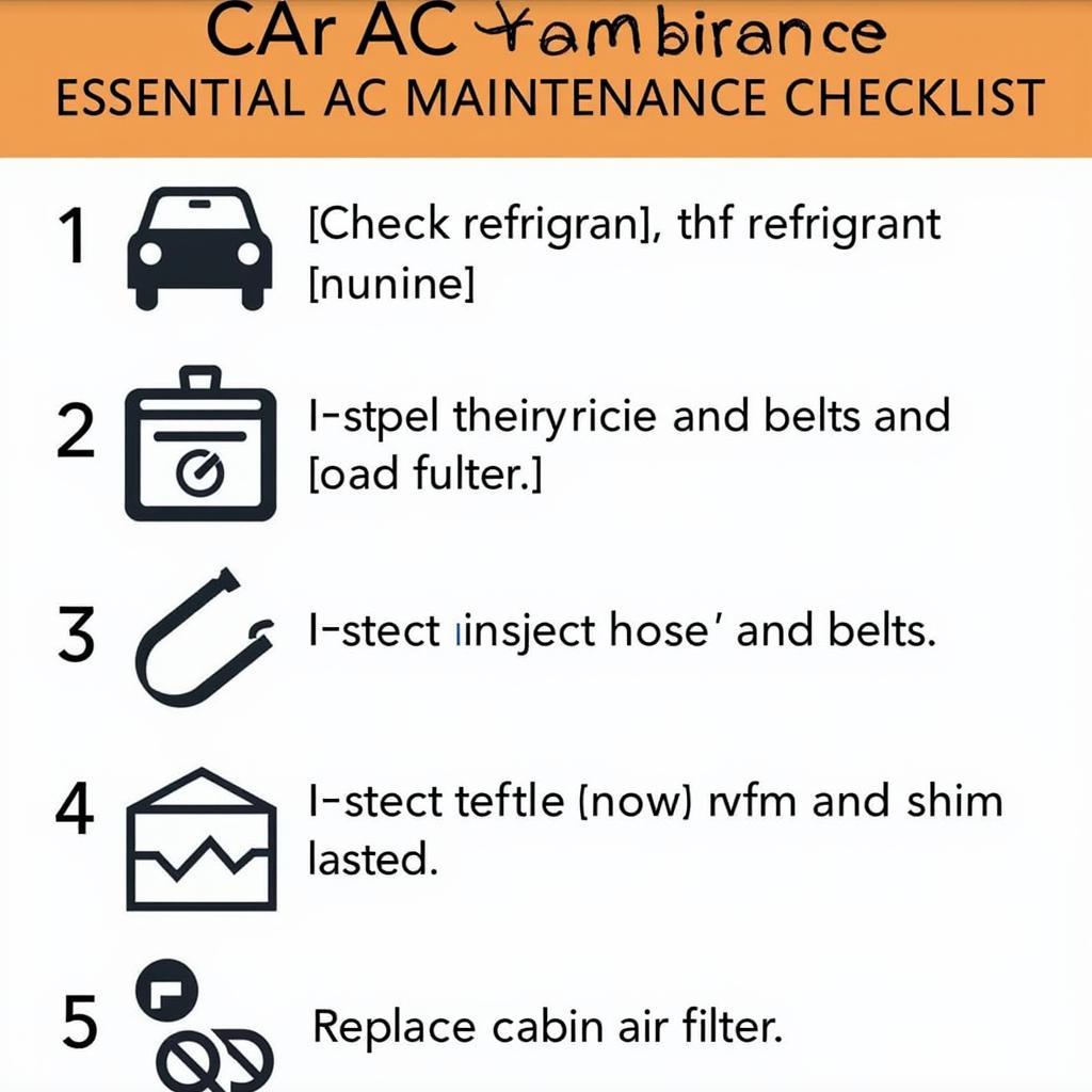 Car AC Maintenance Checklist