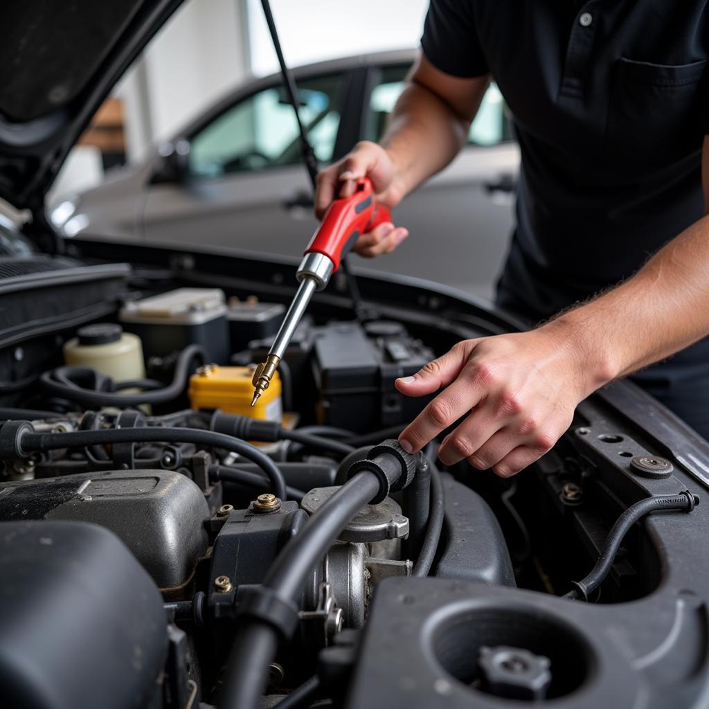 Car AC Radiator Leak Detection