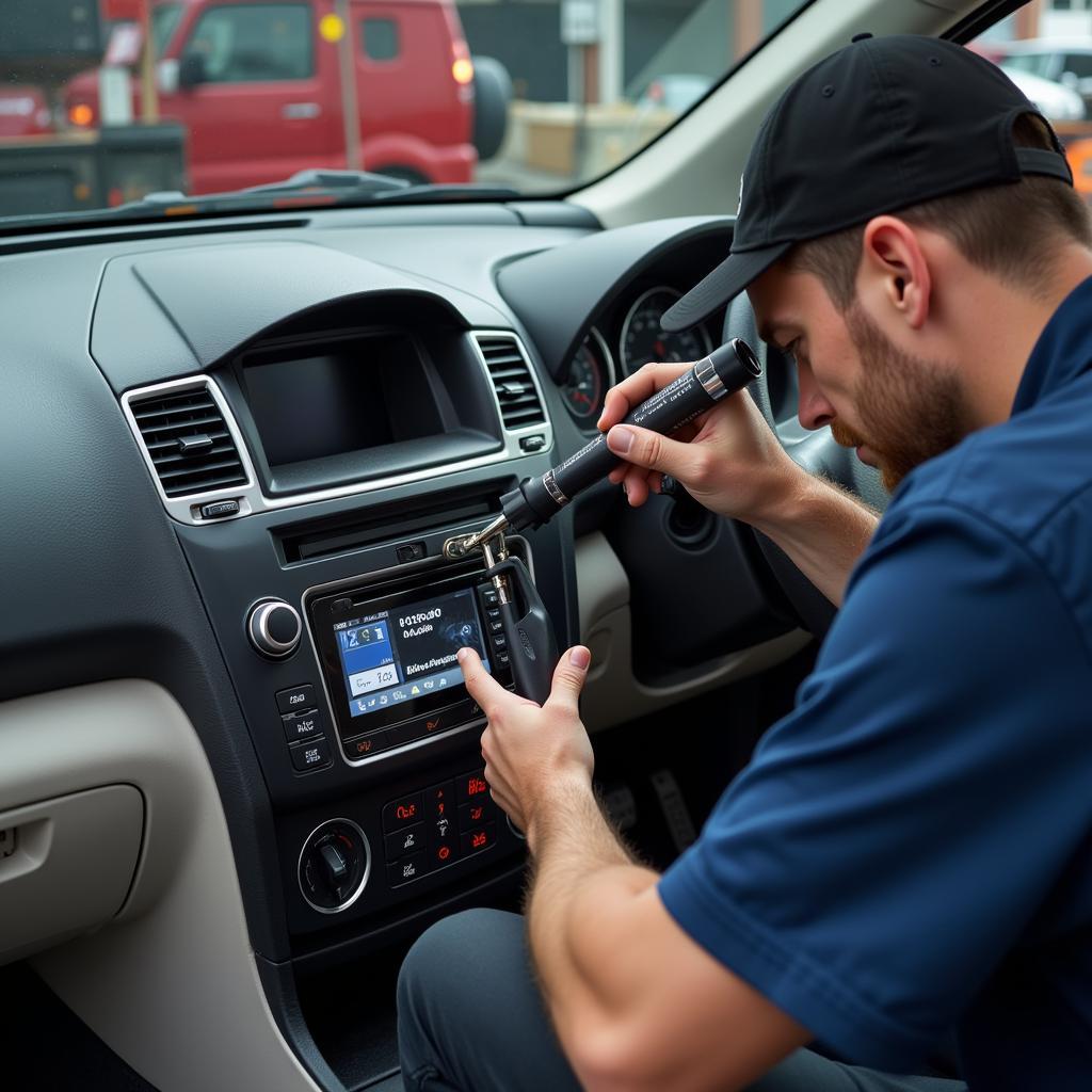 Car AC Repair at Mechanic Shop