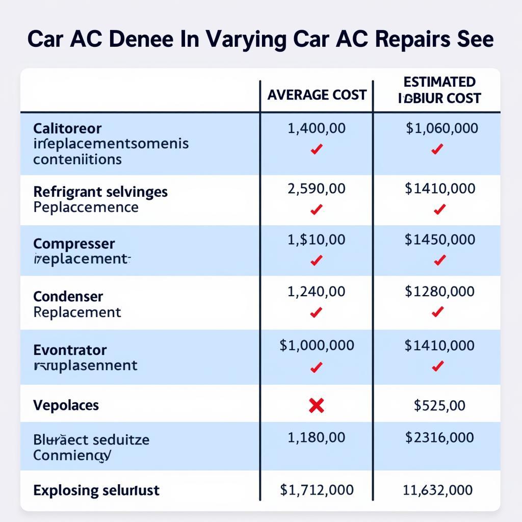 Car AC Repair Cost Comparison in Calgary