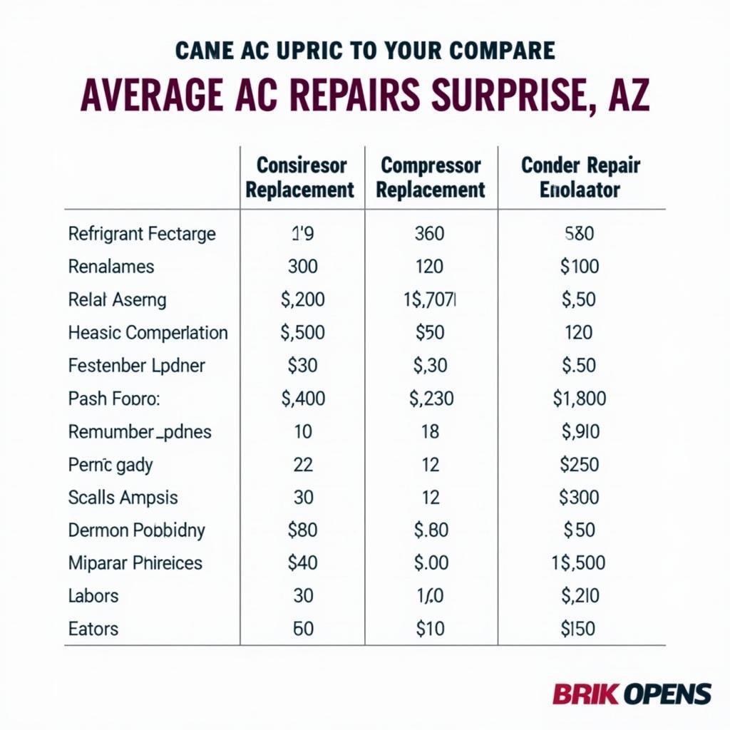 Car AC Repair Cost Comparison in Surprise, AZ