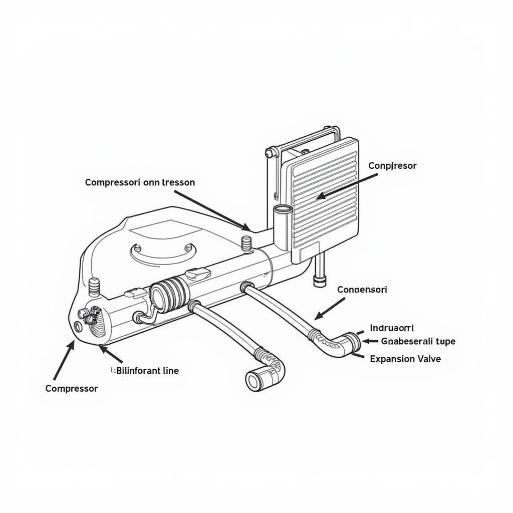 Car AC System Components Diagram