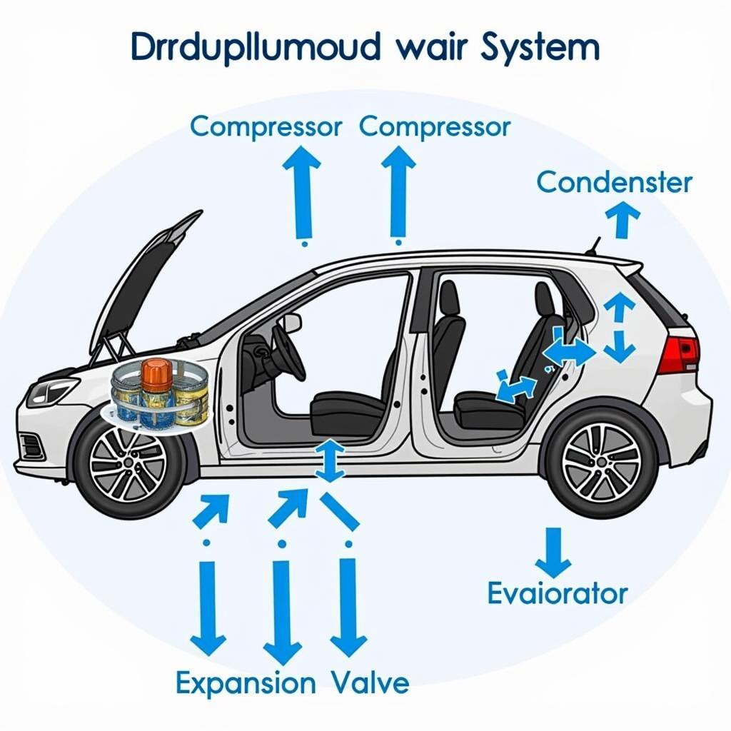 Car AC System Components Diagram