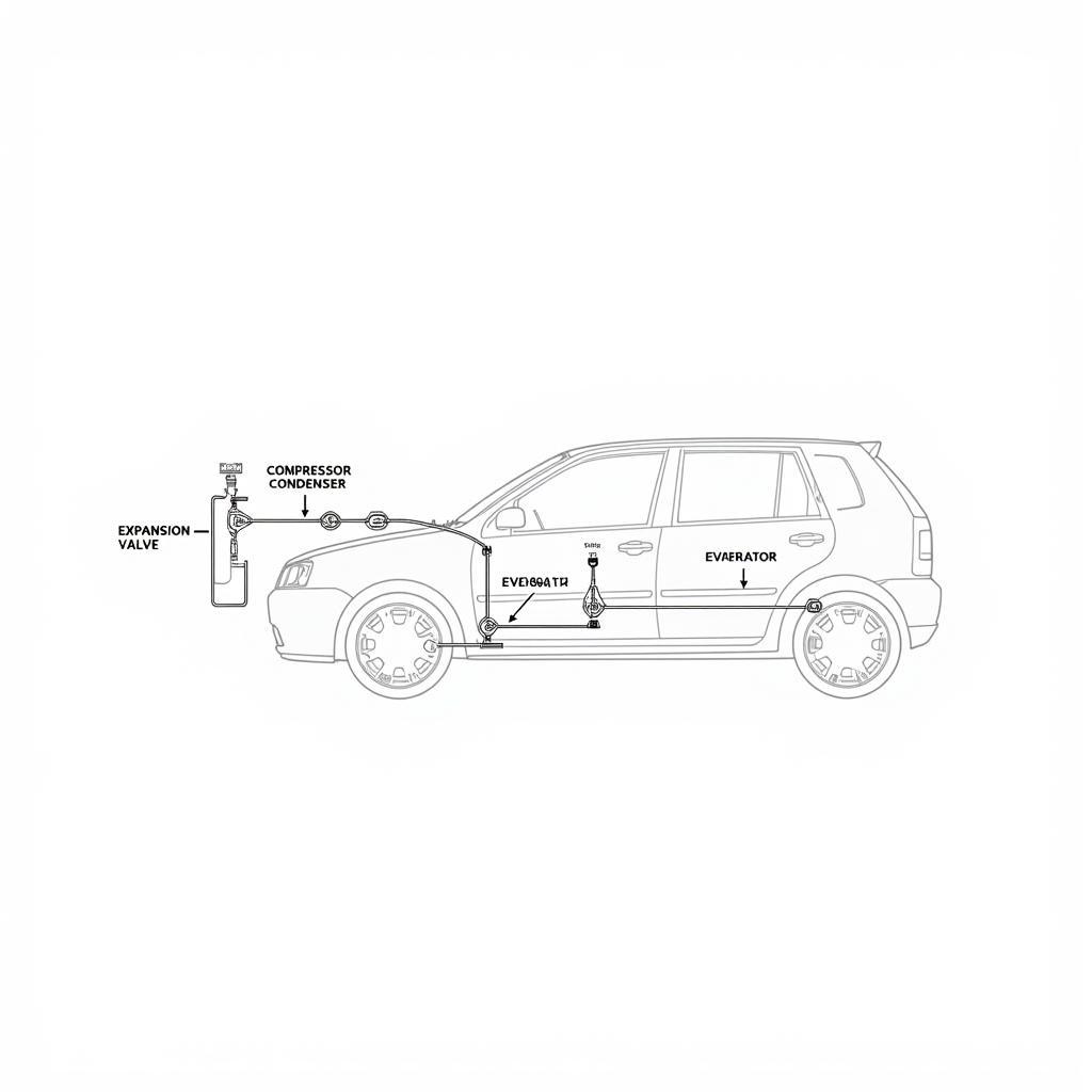 Car AC System Components Diagram