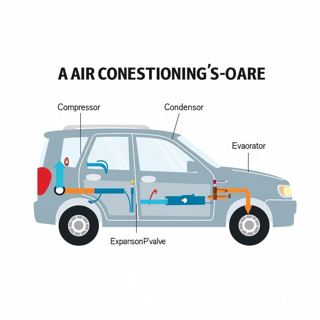 Car AC System Components Diagram