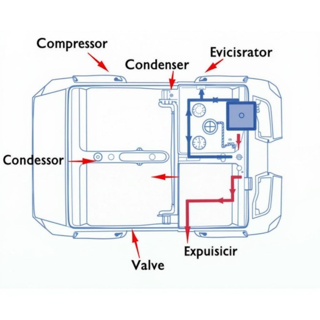 Car AC System Components Diagram