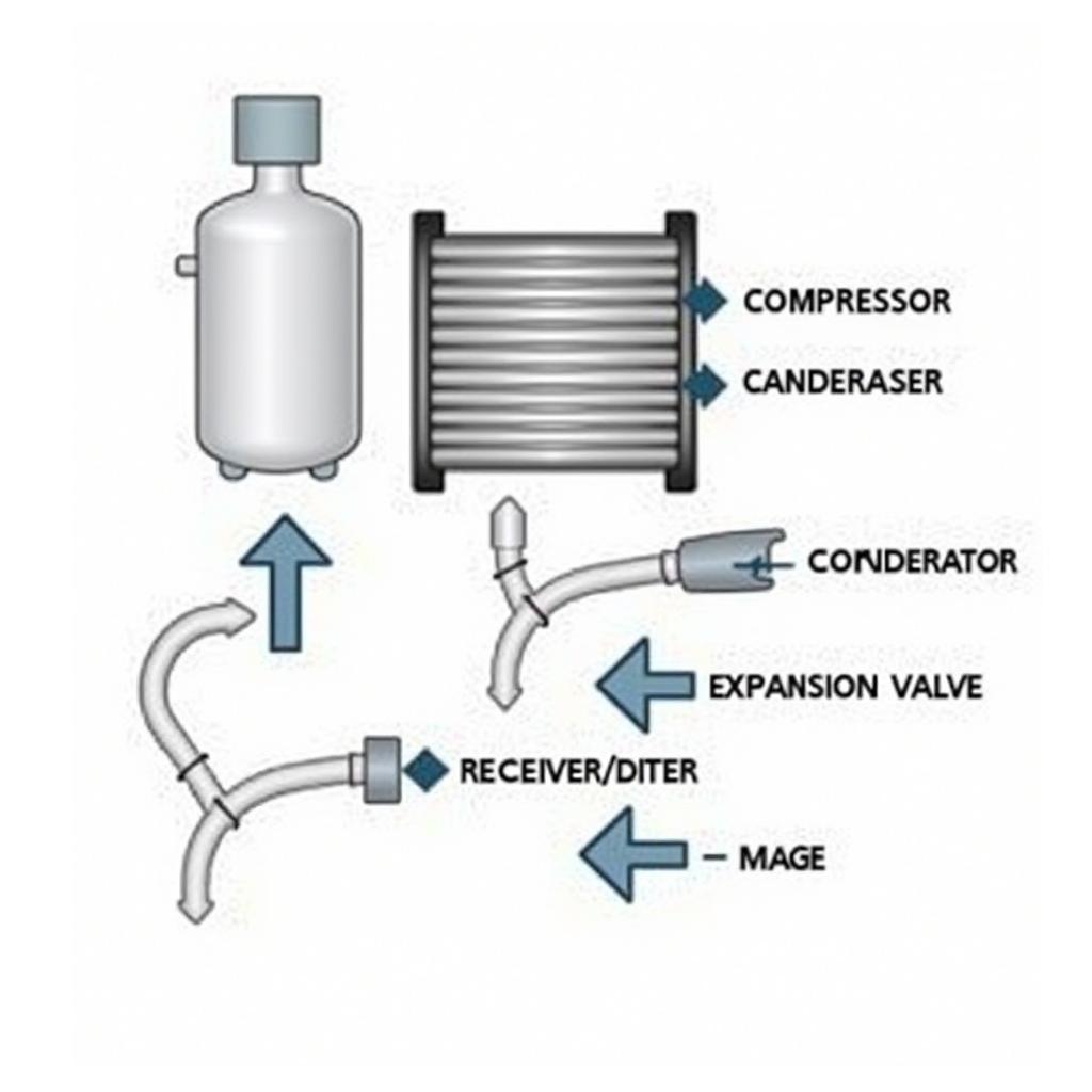 Car AC System Components Diagram