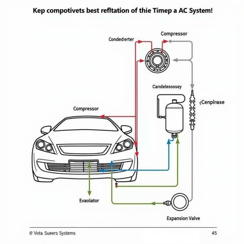 Car AC System Components Diagram