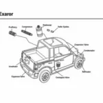 Car AC System Components Diagram