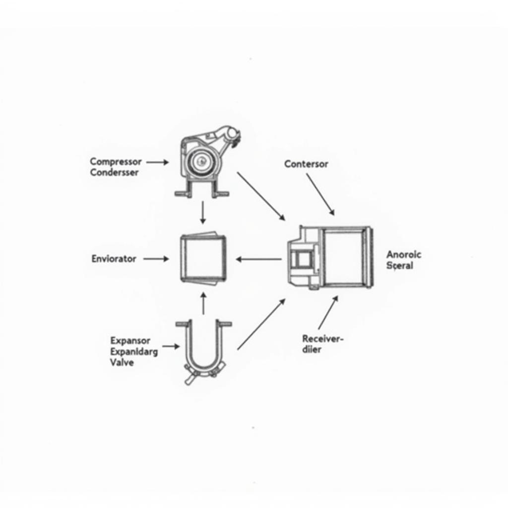 Car AC System Components Diagram