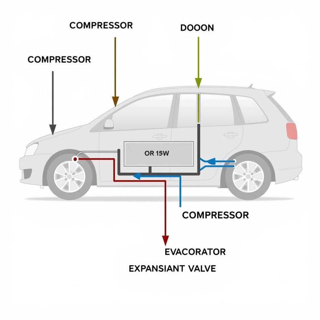 Car AC System Components Diagram