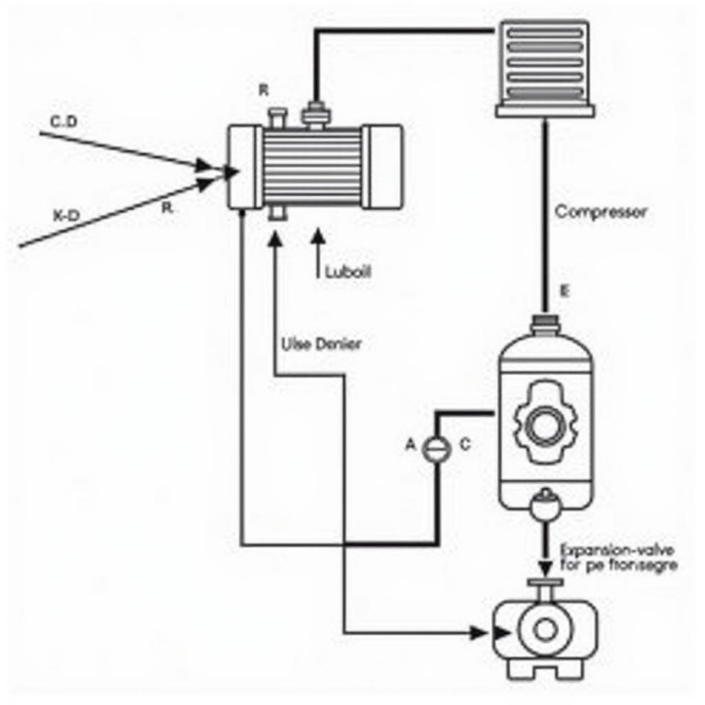 Car AC System Components Diagram