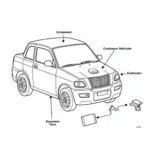 Car AC System Components Diagram