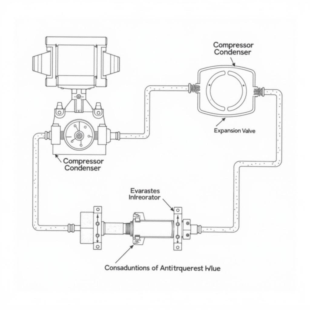 Car AC System Components Diagram